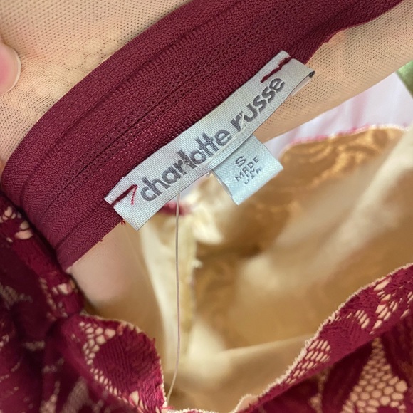 Charlotte Russe NWOT dress burgundy - Picture 7 of 7